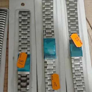 Lote 6 correas de reloj de acero
