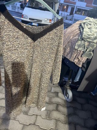 Abito donna beige e marrone Vintage