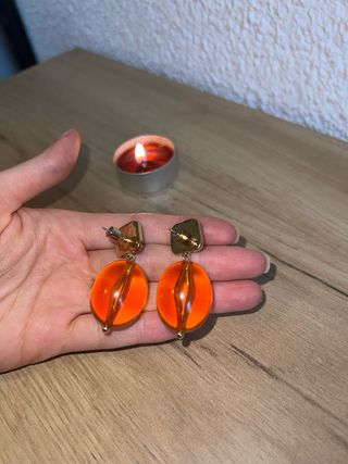 Pendientes Zara Marrones y Naranjas