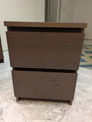 Coppia comodini Ikea MALM marroni