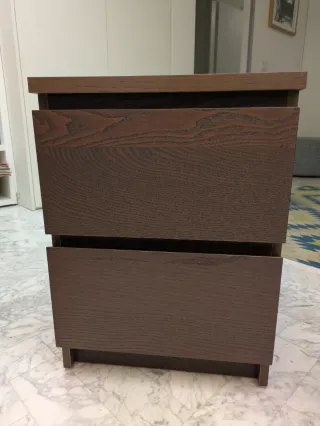 Coppia comodini Ikea MALM marroni