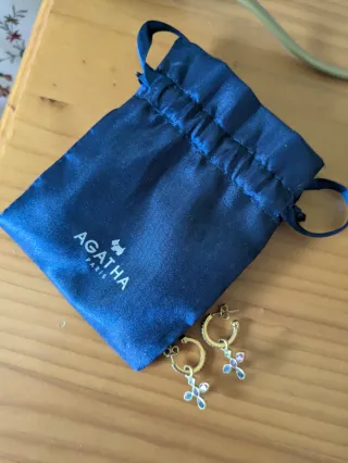 Pendientes Agatha Paris Aro Cruz Dorados