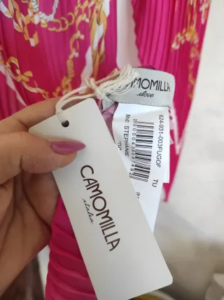 Foulard plissettato con catene oro