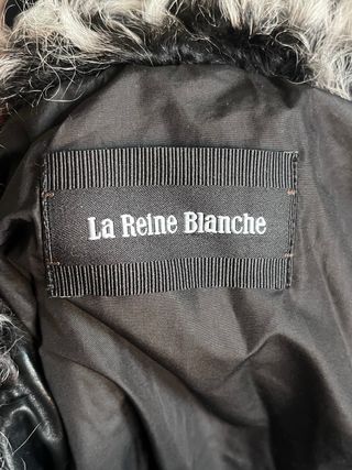 Abrigo de cuero La Petite Blanche Negro