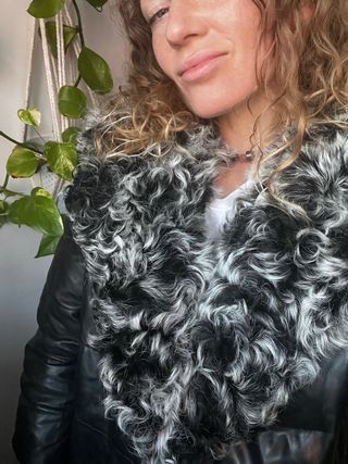 Abrigo de cuero La Petite Blanche Negro