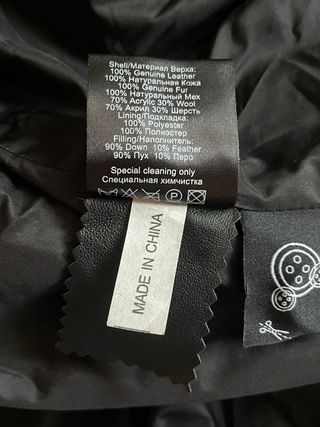 Abrigo de cuero La Petite Blanche Negro