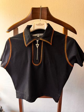 Top Zino & Judy Negro Naranja Talla M