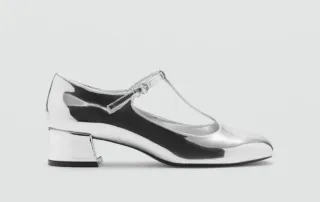Zapatos plateados tacón 37