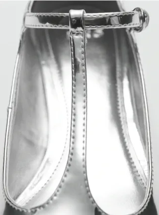 Zapatos plateados tacón 37