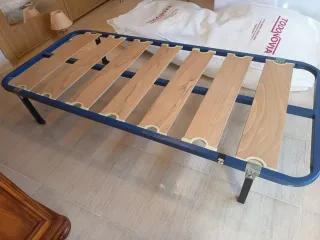 Somier 80x190 cm metálico y madera