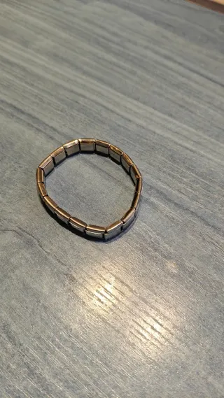 Pulsera antiestática plateada