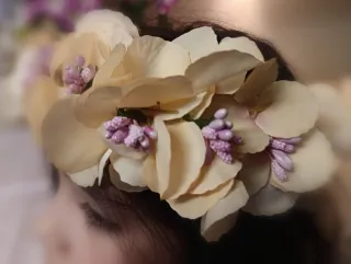 Corona de comunión flores