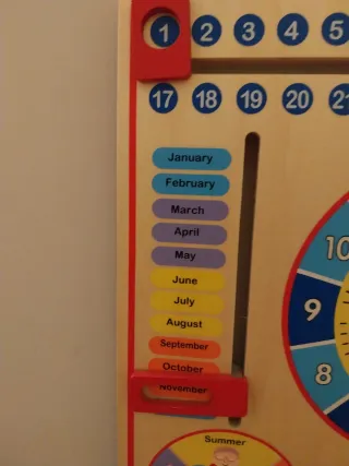 Calendario Infantil Madera Estaciones Días