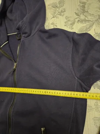 Sudadera azul con capucha y cremallera Talla XL