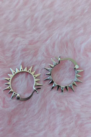 Pendientes Aro Plata con Puntas