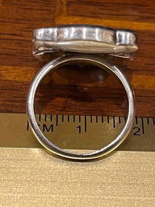 Anillo Tous Piedra Azul Plata ojo a la talla