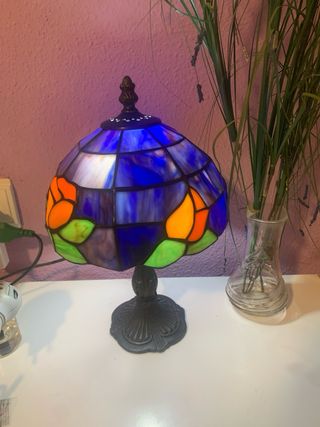 2 Lamparas Tiffany Cristal y Metal