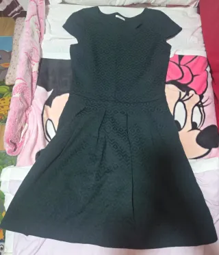 Vestido elegante verde estampado