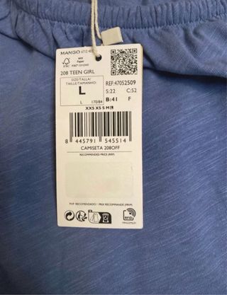 Blusa de una manga azul