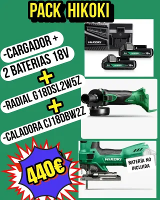 Pack Herramientas Hikoki 18