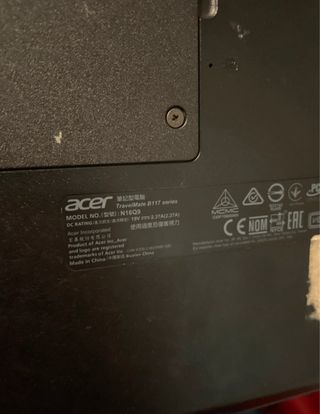 Portátil Acer travel mate