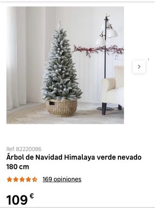 Árbol de Navidad Nevado 180cm Leroy Merlin