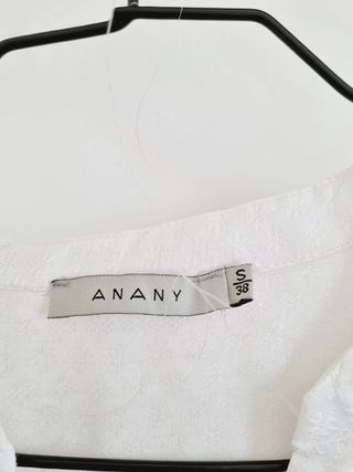 Anany T S Camisa blanca bordados étnicos