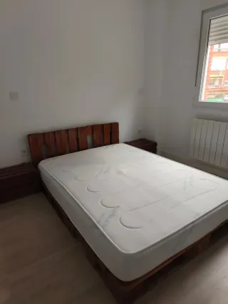 Somier madera hecho a mano + mesillas