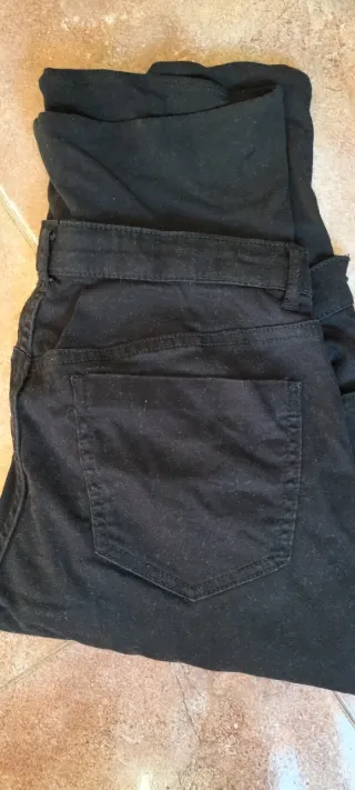 Pantalón premamá / embarazo azul/vaquero y negro