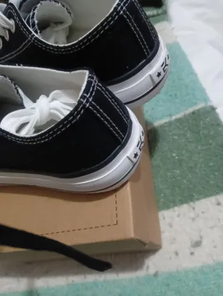 Tenis de tela negros talla 37