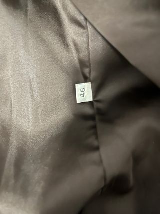 Abrigo de piel artesanal marrón