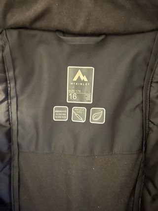 Anorak Esquí McKinley Negro Gris Amarillo