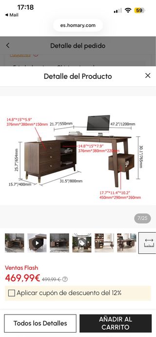 Escritorio de madera de alta calidad