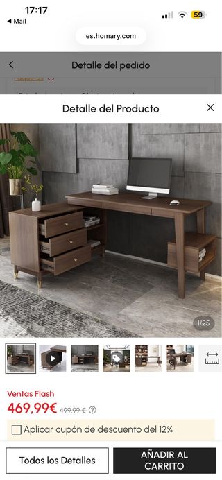 Escritorio de madera de alta calidad