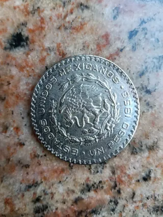 Moneda 1 Peso Mexicano Plata 1958