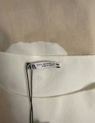 Crop top blanco Zara Talla M