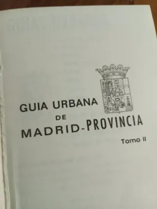 Guía Urbana Madrid 1974 Tomo1 y 2 primera edición