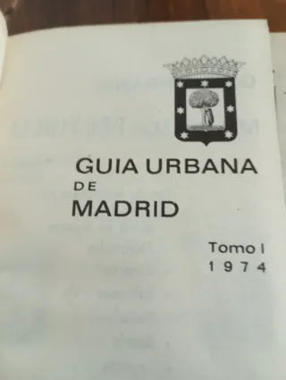 Guía Urbana Madrid 1974 Tomo1 y 2 primera edición