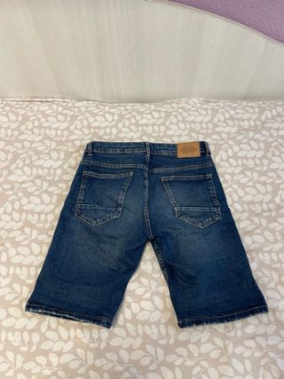 Bermudas Pull&bear tejanas color  azul talla 38
