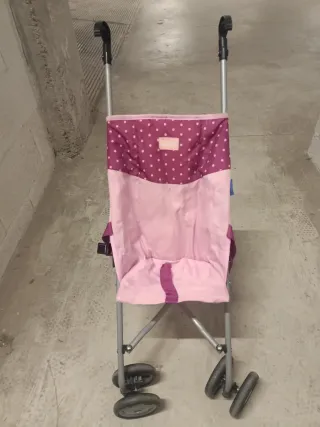 Carrito de juguete rosa para bebé