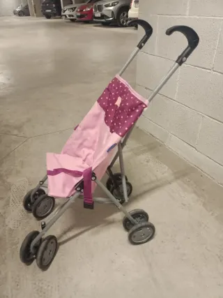 Carrito de juguete rosa para bebé