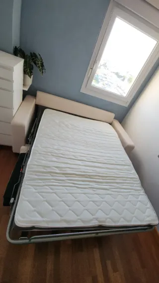 Sofá Cama Blanco Roto 2m x 1m