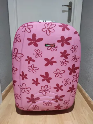 Maleta infantil con ruedas y estampado floral
