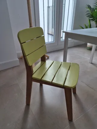 Mesa y 2 sillas madera niños Vertbaudet