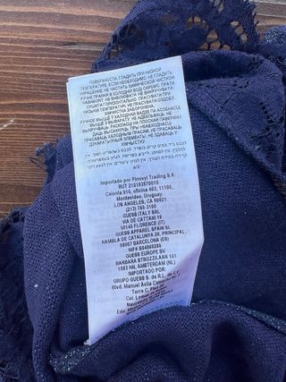 Vestito Guess bambina blu glitter 10 anni