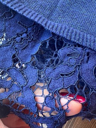 Vestito Guess bambina blu glitter 10 anni