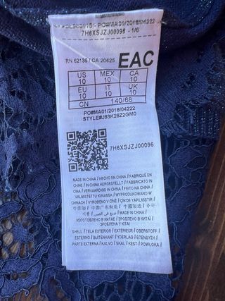 Vestito Guess bambina blu glitter 10 anni