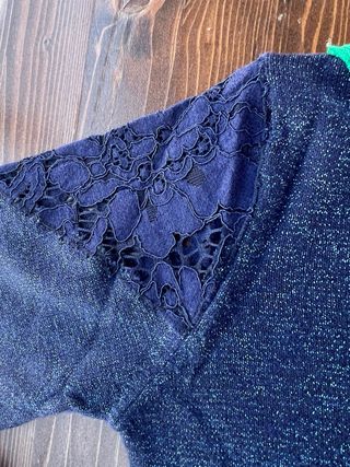 Vestito Guess bambina blu glitter 10 anni