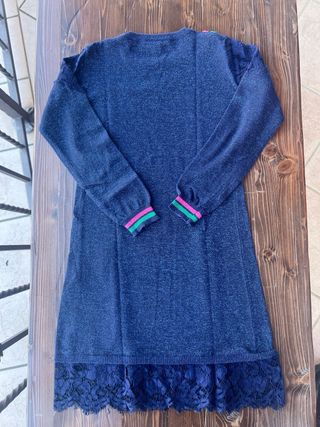 Vestito Guess bambina blu glitter 10 anni