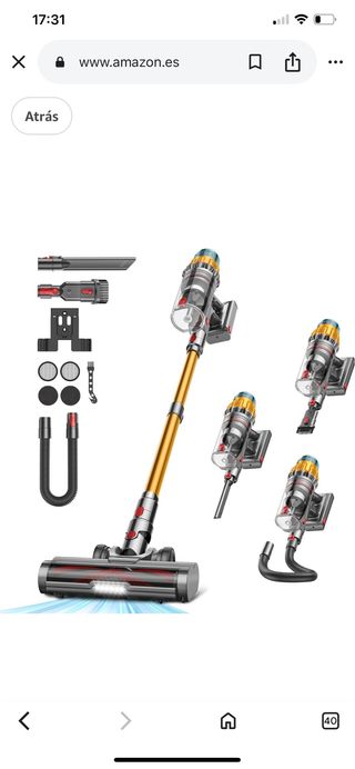 Aspirador escoba con accesorios